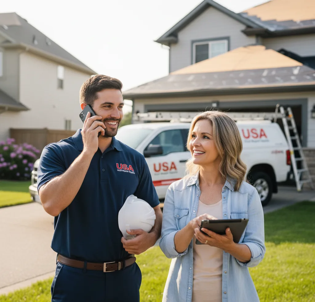 USA Roof Repair Experts customer support in Blaine